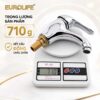 Vòi lavabo thân cao Eurolife EL-LL117 trọng lượng 710g với kết cấu hợp kim đồng chắc chắn
