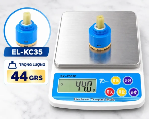 Lõi van Ceramic Eurolife EL-KC35 trên cân điện tử có trọng lượng 44 g