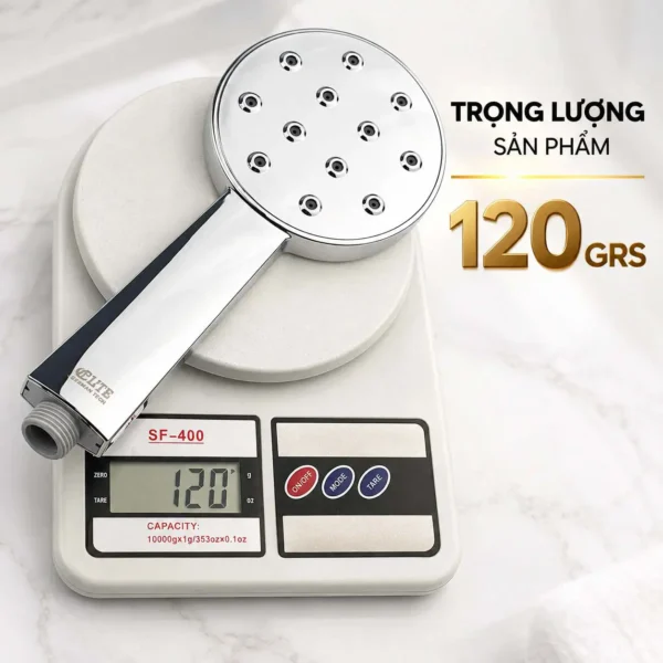 Tay sen Eurolife EL-H120 đặt trên cân với trọng lượng 120g