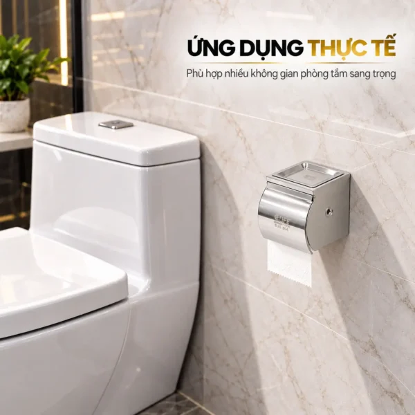 Hộp đựng giấy vệ sinh Eurolife EL-P06-4 lắp đặt trong phòng tắm
