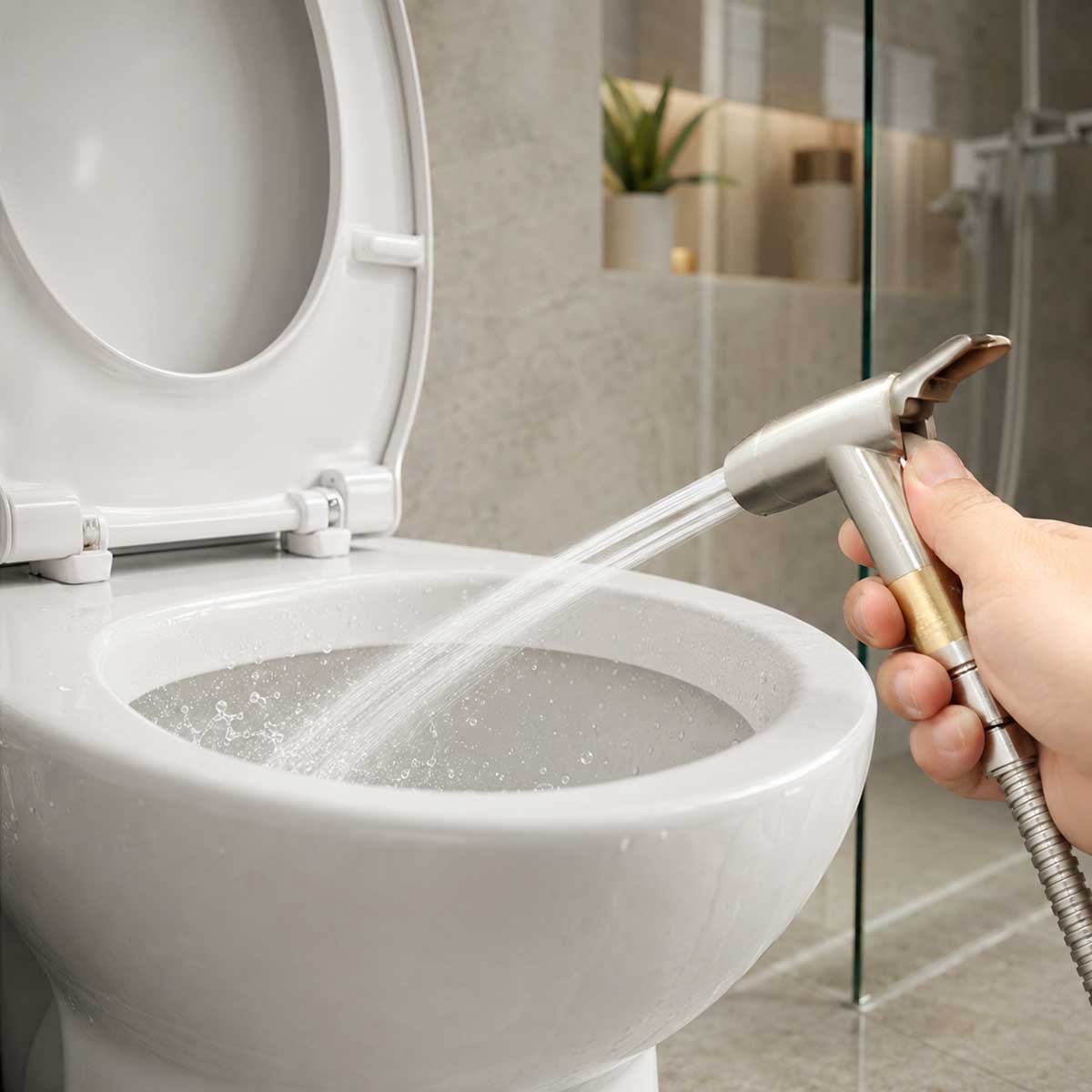 Vòi xịt Eurolife EL-X12-V được sử dụng để xịt rửa bên trong bồn cầu trong không gian phòng tắm. 
