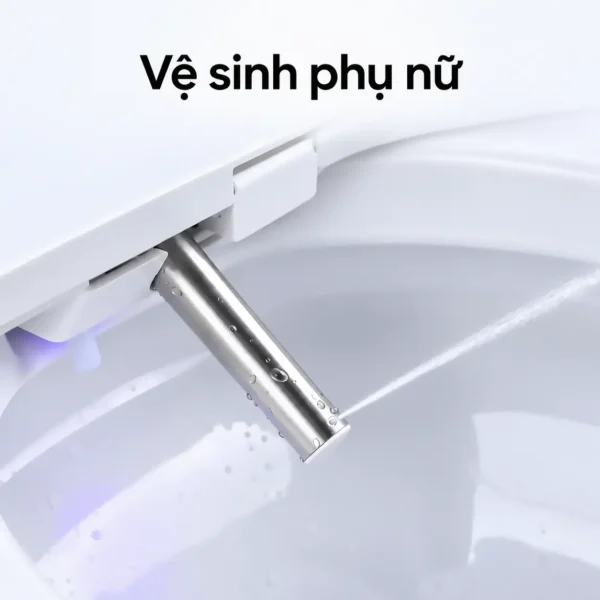 Đầu vòi phun EL-SM8059B đang phun tia nước, minh họa chế độ vệ sinh phụ nữ