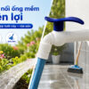 Vòi hồ thân dài Eurolife EL-VHX2127-D kết nối trực tiếp với ống mềm, phù hợp tưới cây, rửa sân và vệ sinh ngoài trời.
