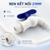 Vòi hồ nhựa PP Eurolife EL-VHX2127 phiên bản ren ngoài 21mm, phù hợp đầu cấp nước có kích thước tương thích.