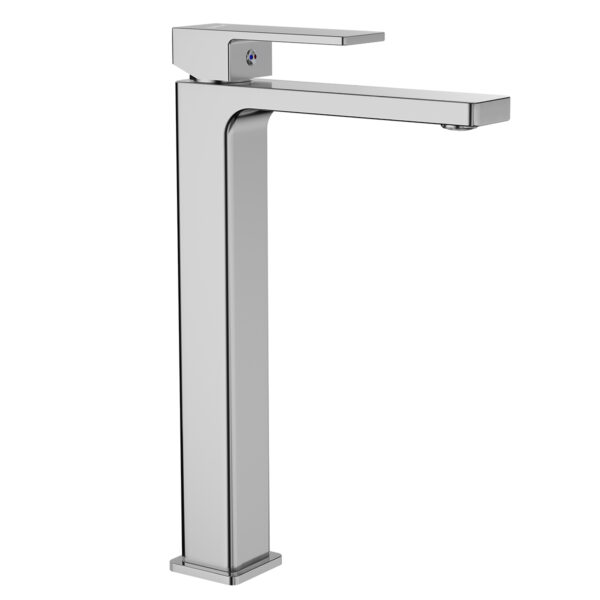 Vòi lavabo nóng lạnh Eurolife EL-HAVENT 03 cao 30cm, thân Đồng H61 mạ Chrome, thiết kế vuông chắc chắn, phù hợp chậu lavabo dương bàn.
