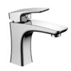 Vòi lavabo nóng lạnh Eurolife EL-LOUIS 02 chính hãng, thân Đồng H61 mạ Chrome, thiết kế bo cong đẹp mắt, phù hợp lắp đặt cho phòng tắm gia đình.