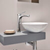 Vòi lavabo nóng lạnh Eurolife EL-ROS 03 cao khoảng 30cm, phù hợp lắp đặt với chậu lavabo dương bàn, lavabo nổi cao và chậu rửa mặt đặt bàn.