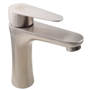 Hình đại diện vòi lavabo nóng lạnh Eurolife EL-TUL 02, thiết kế 1 chân, thân Inox SUS 304 xước mờ, kiểu dáng bo tròn mềm mại.