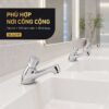 Vòi lavabo tự ngắt Eurolife EL-LL119 lắp tại khu vệ sinh công cộng