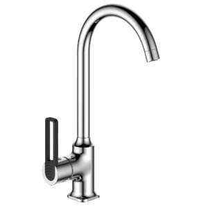 Vòi rửa chén Eurolife EL-KM12 thiết kế cần cong cao, mạ Chrome 5 lớp, tay gạt hiện đại và cần vòi quay 360 độ tiện dụng.