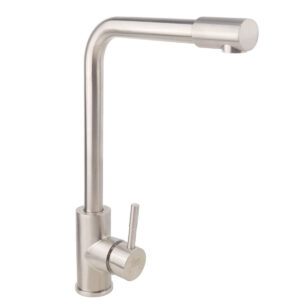 Vòi rửa chén inox 304 Eurolife EL-KM10 thiết kế dáng chữ L hiện đại, cần vòi quay 360 độ, đầu tạo bọt chống văng tiện dụng.