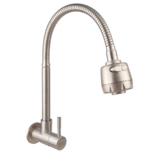 Mua vòi rửa chén lạnh gắn tường Inox 304 Eurolife EL-RC10, cần lò xo xoay 360 độ, đầu vòi 2 chế độ tạo bọt và tăng áp, bảo hành chính hãng.