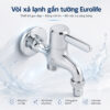 Vòi xả lạnh gắn tường Eurolife EL-SL109 có thiết kế gọn đẹp, đóng mở êm, bề mặt mạ Chrome sáng bóng, phù hợp lắp đặt trong nhà tắm hoặc khu giặt.