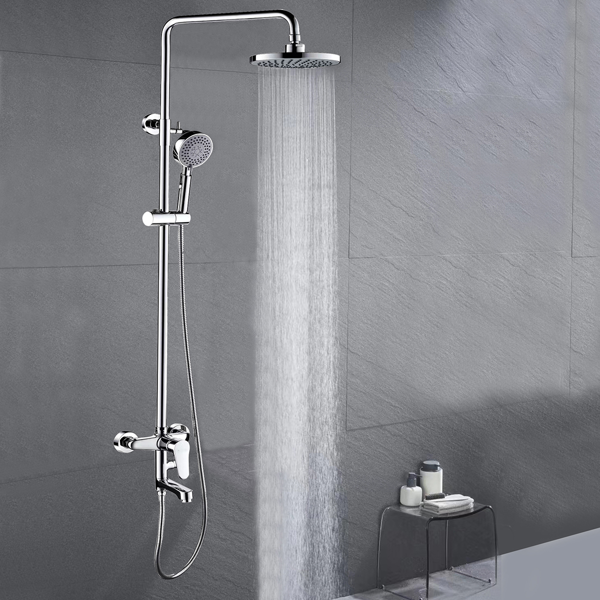 Sen cây Eurolife EL-SC902 trong combo phòng tắm Eurolife SC902 với chế độ xả nước sen mưa, thiết kế tắm đứng hiện đại, phù hợp cho phòng tắm gia đình.