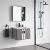 Tủ lavabo Eurolife BLV-AL15 trong combo phòng tắm Eurolife SC902, thiết kế treo tường hiện đại với gương tủ, chậu lavabo và khoang lưu trữ tiện lợi.
