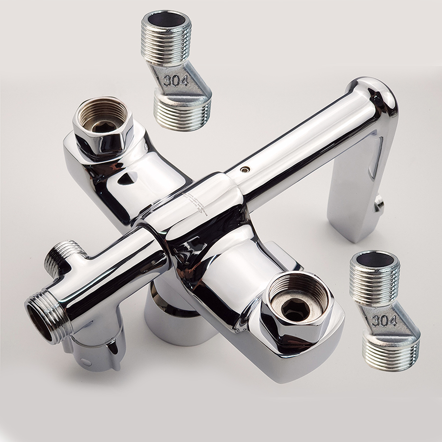 Hình ảnh chân kết nối sen cây Eurolife EL-SC913 bằng inox 304, hỗ trợ lắp đặt chắc chắn, kín nước và phù hợp hệ thống cấp nước phòng tắm.