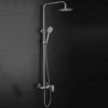 Hình ảnh sen cây Eurolife EL-S920 Inox SUS 304 lắp đặt trong phòng tắm, thiết kế thân củ sen vuông hiện đại, bề mặt Inox xước mờ, bát sen tròn và tay sen tiện dụng.