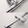 Ống dẫn của Sen cây Eurolife EL-SC904 được hoàn thiện mạ Chrome sáng bóng, kết hợp thanh trượt, giá đỡ tay sen và chân gắn tường chắc chắn.