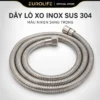 Dây xịt Eurolife EL-X05 sử dụng vỏ lò xo Inox SUS 304 màu Niken, phù hợp với thiết kế đồng bộ của bộ sản phẩm.