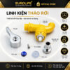 Hình ảnh các chi tiết tháo rời của vòi hồ nhựa PP Eurolife EL-HN08 gồm thân vòi, tay gạt, đầu kết nối, ốc cố định và nắp che, giúp khách hàng dễ quan sát cấu tạo sản phẩm trước khi mua.