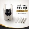 Giá treo tay xịt Eurolife EL-X05 kết hợp Inox SUS 304 và nhựa ABS, đi kèm hai tắc-kê và hai ốc vít để lắp lên tường.