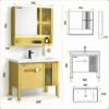 Bản vẽ kích thước tủ lavabo nhôm Eurolife BLV-AL22 với tủ dưới 800 × 470 × 780 mm và tủ gương 765 × 110 × 765 mm.