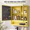 Hộc đa năng phía sau cánh gương Eurolife BLV-AL22 với nhiều ngăn chứa mỹ phẩm, son môi và móc treo trang sức.