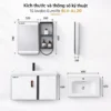 Bản vẽ kích thước tủ lavabo Eurolife BLV-AL20 với tủ dưới 600 × 470 × 450mm, gương LED 320 × 700mm và kệ 260 × 110 × 640mm.
