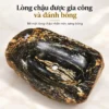 Lòng chậu đá cuội Eurolife LVB-DTN4150 được gia công đánh bóng với đường vân đá đen vàng tự nhiên